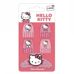 Accesorios de Pelo Hello Kitty Clips 5 Piezas Rosa