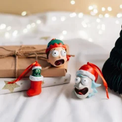 Adornos de Navidad Rick, Morty y Rick Pepinillo