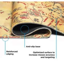 Alfombrilla de ratón XL El Señor de los Anillos Mapa