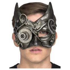 Antifaz con forma de Gato Steampunk
