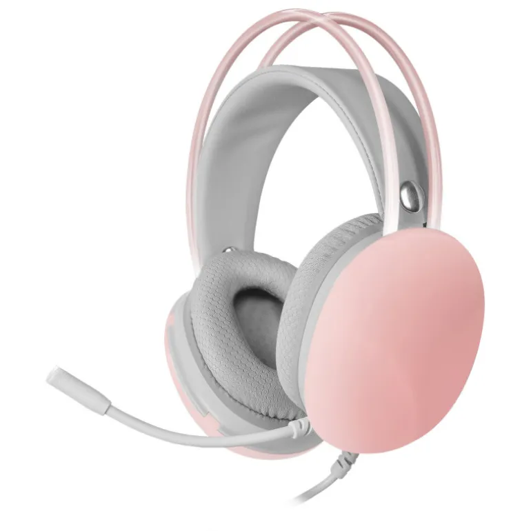 Auriculares 360° Mars Gaming MH-GLOW Flow Rosa