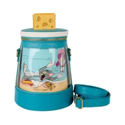 Bandolera Spinning Tom & Jerry de Loungefly - Poliéster de Alta Calidad