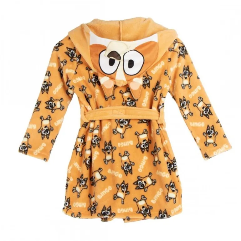 Batín Coral Fleece con Aplicaciones de Bluey para Niños