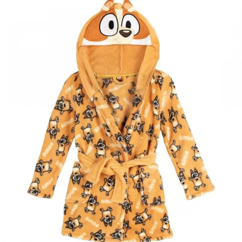 Batín Coral Fleece con Aplicaciones de Bluey para Niños