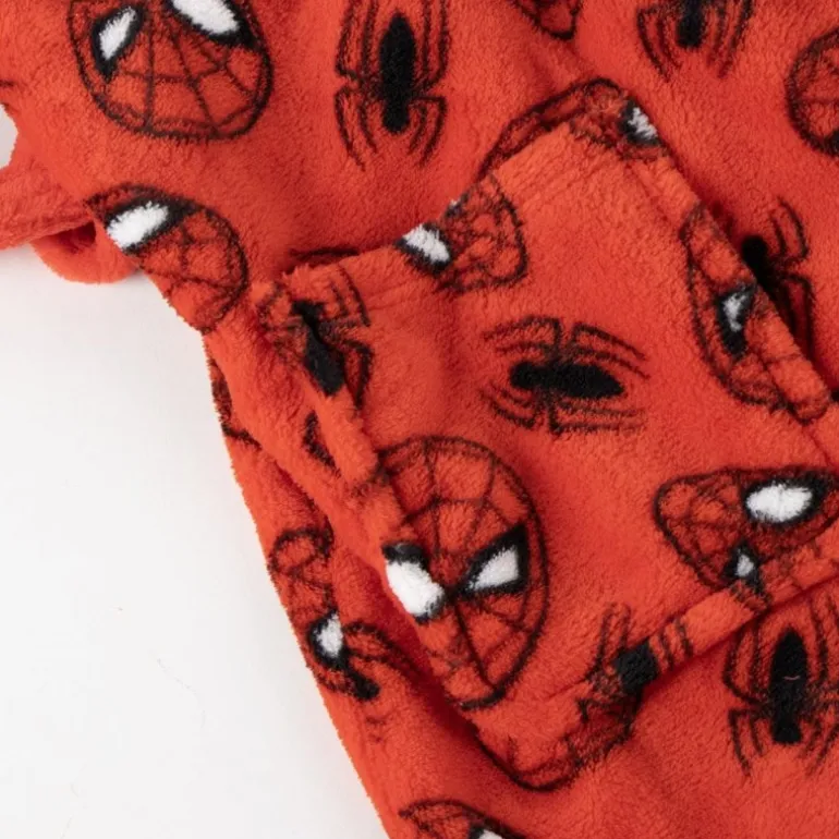 Batín Coral Fleece de Spiderman para Niños 3-8 Años