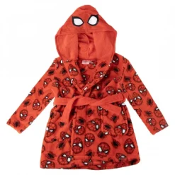 Batín Coral Fleece de Spiderman para Niños 3-8 Años