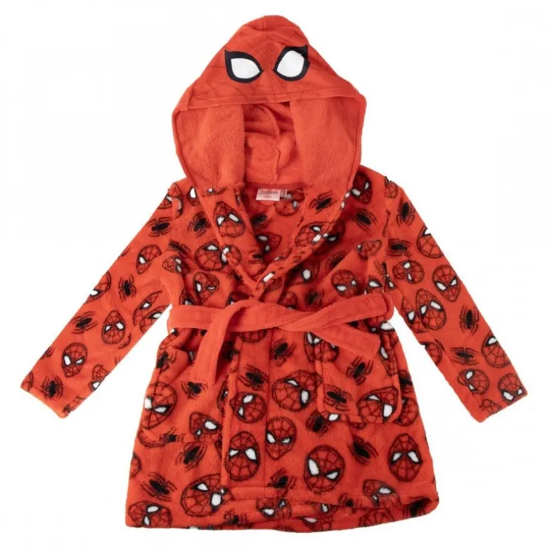 Batín Coral Fleece de Spiderman para Niños 3-8 Años
