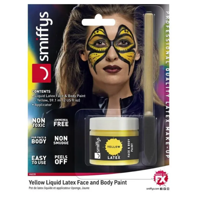 Blister de Látex líquido amarillo fluorescente con aplicador