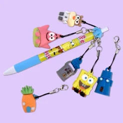 Bolígrafo con Figuras Intercambiables de Bob Esponja