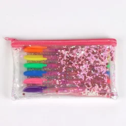 Bolígrafo Gel Barbie Multicolor con Estuche Fucsia