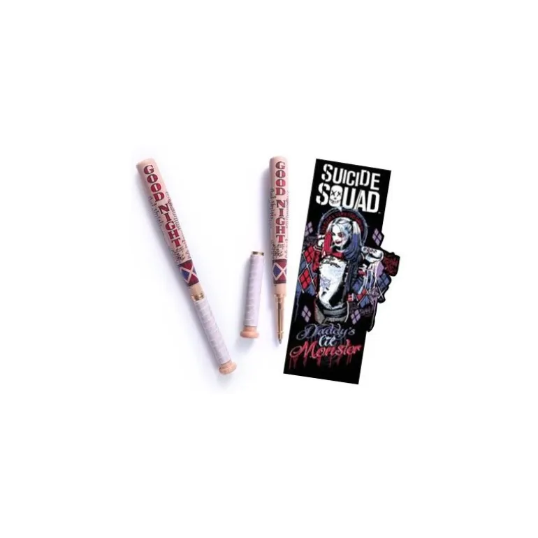 Bolígrafo y Marcapáginas Bate Harley Quinn Suicide Squad