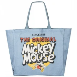 Bolsa de compras XL Mickey azul 70% poliéster y 30% algodón