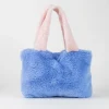 Bolsa Shopping Peluche Stitch Azul de Polyester