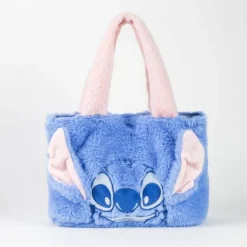 Bolsa Shopping Peluche Stitch Azul de Polyester