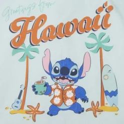 Bolsa Shopping XL Stitch Turquesa 70% Poliéster 30% Algodón