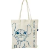 Bolsa tote silueta Stitch azul 41 x 37 cm