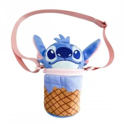Bolso de Aplicaciones Stitch en forma de cono de helado, azul, 100% poliéster