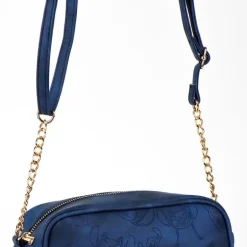 Bolso de Polipiel Stitch Azul con Detalles Dorados