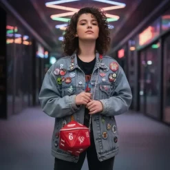 Bolso Polipiel Stranger Things D20 Rojo
