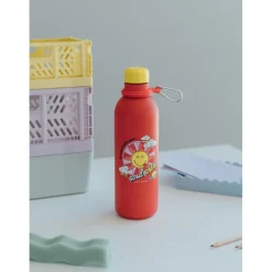 Botella Metalica 500 ml Smiley Quirky Comics