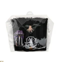 Bufanda Miércoles negra Nevermore Academy 190 cm