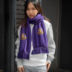 Bufanda Miércoles Púrpura Nevermore Academy 190 cm