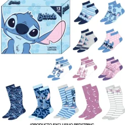 Caja regalo 12 pares calcetines Stitch