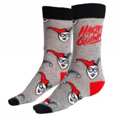 Calcetines Harley Quinn Grises Talla Única 36-43