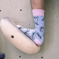Calcetines Stitch Diseño Azul Cielo y Rosa