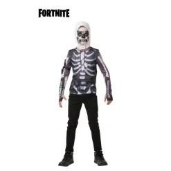 Camiseta Disfraz con Capucha Skull Trooper Fortnite para niño y adolescente