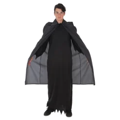 Capa Negra Larga de Vampiro o Muerte para Adultos