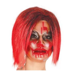 Careta de mujer Zombie transparente con sangre