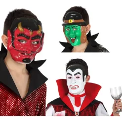 Careta para Halloween en 3 modelos surtidos 21X19 cm
