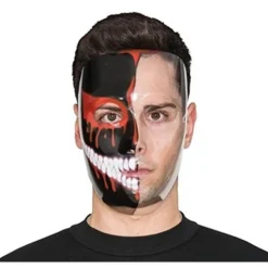 Careta Transparente y negra con sangre 21 cm