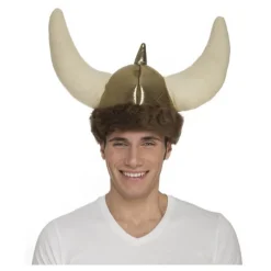 Casco de Vikingo con cuernos de Tela