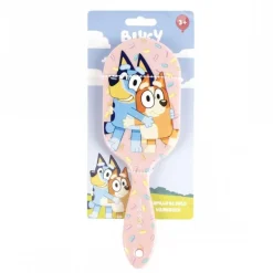 Cepillo de Pelo Infantil Bluey Rectangular, 100% Plástico ABS - Rosa