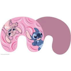Cojín para Cuello de Viaje Disney Stitch y Angel