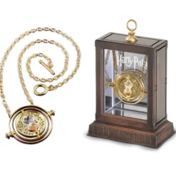 Colgante oro Giratiempo en expositor Hermione Harry Potter