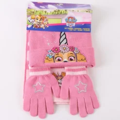 Conjunto 3 Piezas Bufanda Paw Patrol Complementos 100% Acrílico - Rosa