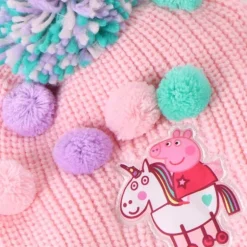Conjunto 3 Piezas Bufanda Peppa Pig 100% Acrílico Rosa