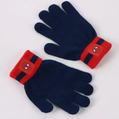 Conjunto 3 Piezas Bufanda Spiderman Complementos, 100% Acrílico, Azul