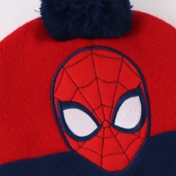 Conjunto 3 Piezas Bufanda Spiderman Complementos, 100% Acrílico, Azul