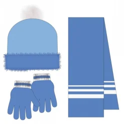 Conjunto 3 Piezas Bufanda Frozen 100% Acrílico Azul