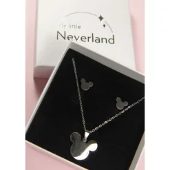 Conjunto Colgante y Pendientes Mickey Mouse Disney Acero Inoxidable