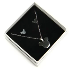 Conjunto Colgante y Pendientes Mickey Mouse Disney Acero Inoxidable