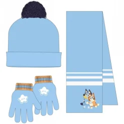 Conjunto de 3 Piezas Bluey - Bufanda, Gorro y Guantes 100% Acrílico