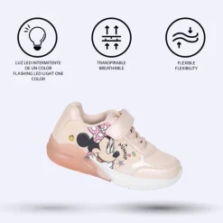 Deportivas infantiles con luz Minnie Mouse