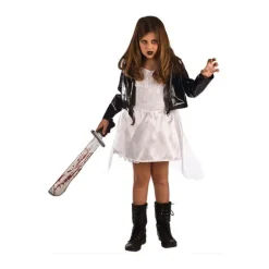 Disfraz infantil de Tiffany la Novia de Chucky brillante