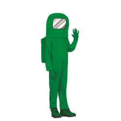 Disfraz Among Us Verde para niños