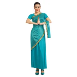 Disfraz de Bollywood Azul Turquesa para Mujer
